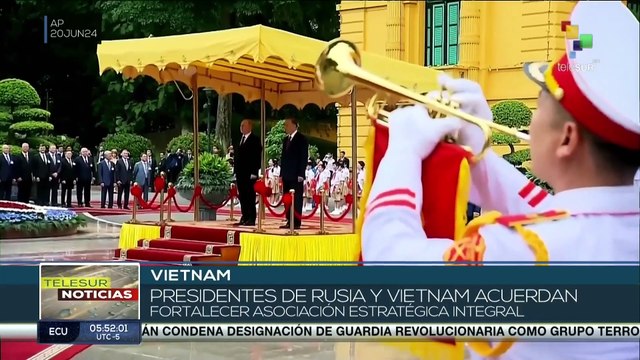 Presidentes de Rusia y Vietnam acuerdan fortalecer asociación estratégica integral