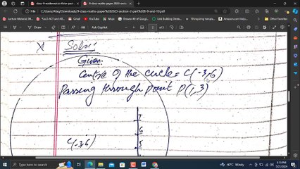 FBISE-9th Class Math paper solution 2023-Section 2-Part 10-Radius-Diameter