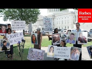 Families Of People Harmed In Accidents On Boeing Airplanes Hold Press Briefing Before Senate Hearing