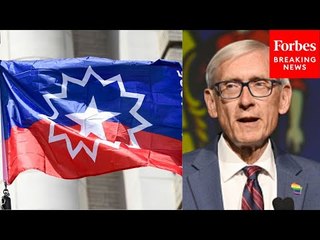 Gov. Tony Evers Raises Juneteenth Flag At The Wisconsin State Capitol