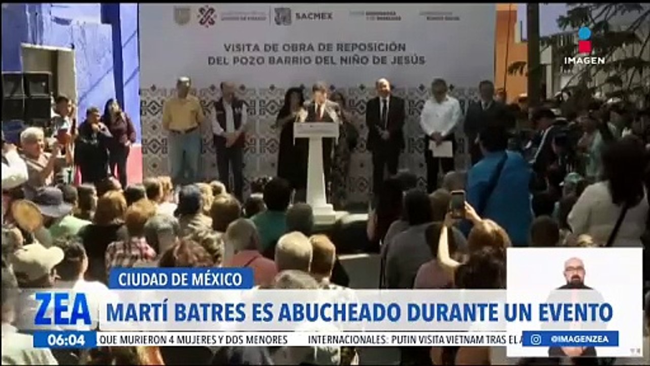 Martí Batres es abucheado durante un evento en la alcaldía Coyoacán, CDMX