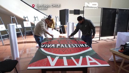 NO COMMENT: La sandía como símbolo en una exposición sobre los territorios palestinos en Chile