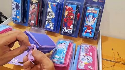 Unboxing and Review of Zipper Pencil School Pouch For Kids Space Men, Unicorn, Frozen Anna, Avengers