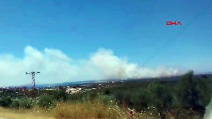 Çanakkale’de tarım arazisinde yangın