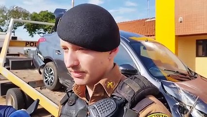 Entrevista com aspirante William sobre apreensão de veículo com maconha após acidente na PR-323