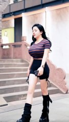 Beautiful girl with trendy summer Outfit