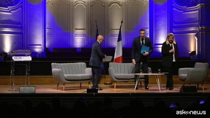 Bardella e Ciotti, prima apparizione insieme dall'alleanza RN-LR