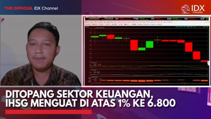 Ditopang Sektor Keuangan, IHSG Menguat di Atas 1% ke 6.800