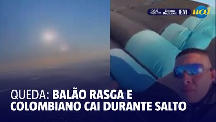 Colombiano sofre queda após balão rasgar em São Paulo