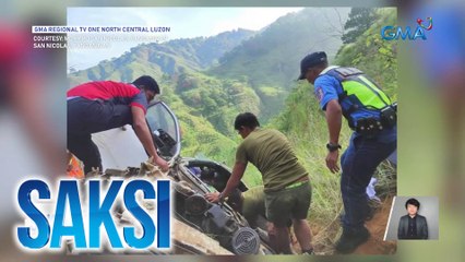 Pickup, nahulog sa bangin; 2 arkitektong sakay nito, nakatalon palabas | Saksi
