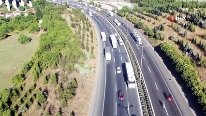 Kocaeli otoyolunda yoğun trafik!