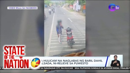 Pulis na na-hulicam na naglabas ng baril dahil sa away-kalsada, ni-relieve sa puwesto | SONA