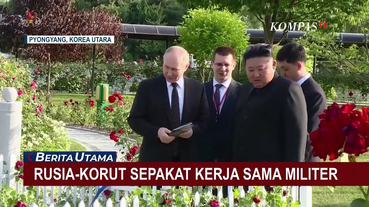 Momen Putin Ajak Kim Jong Un Jalan-Jalan Pakai Mobil Limosin Buatan Rusia
