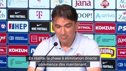 Croatie - Dalic : "En réalité, la phase à élimination directe commence dès maintenant"