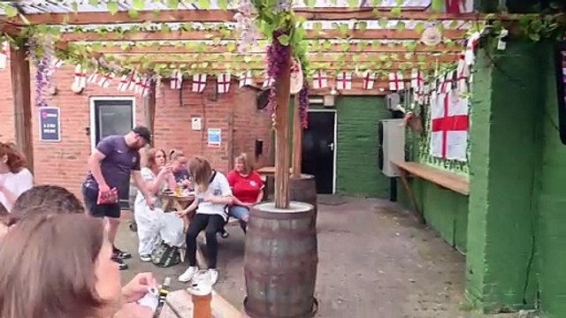 Euro 2024: Football fans watching England at The Old Bush in Albrighton