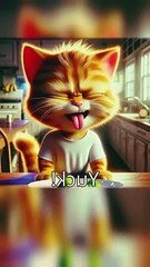 Granny Cat's Yucky Superfoods Turn Grandson into a Buff Balloon!  #cute #funnycats #cartoon