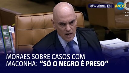 Moraes aponta discriminação em casos com maconha: "Isso não é justiça"