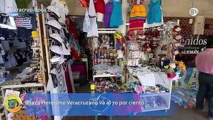 Plaza Heroísmo Veracruzano va al 70 por ciento: Asipona