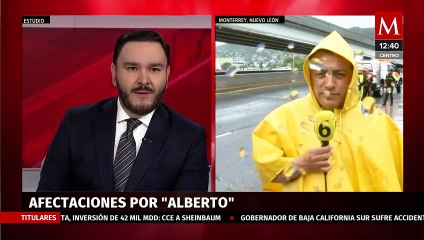 Por lluvias, se desgaja carril exprés de avenida Constitución en Monterrey