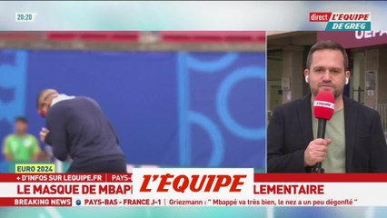 Скачать видео: Kylian Mbappé ne pourra pas porter son masque tricolore en match - Euro 2024 - Bleus