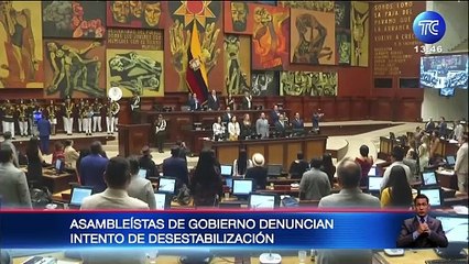 Asambleístas de la bancada oficialista denuncian intento de desestabilización