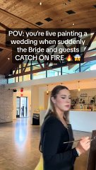 La robe de la mariée prend feu dans l'allée du mariage (VIDEO)