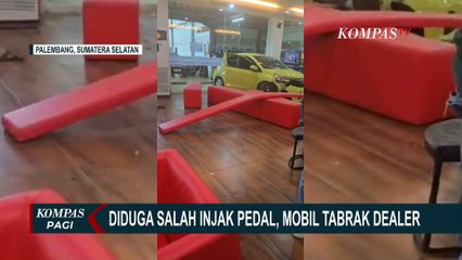 Office Boy di Palembang Gagal Pindahkan Mobil, Tabrak Showroom!