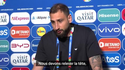 Italie - Pour Donnarumma, la Squadra Azzurra doit "relever la tête"