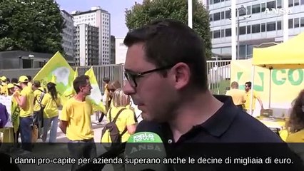 Milano, protesta Coldiretti: "Vogliamo poterci difendere dalla fauna selvatica"