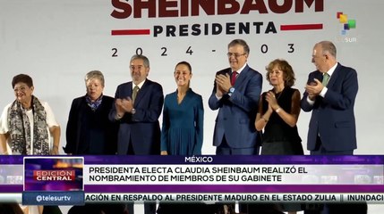 Presidenta electa de México, realizó el nombramiento de miembros en su gabinete