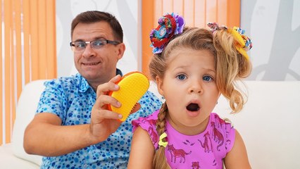 Диана и Папа одни дома Видео для детей - Papa Left Alone With Diana