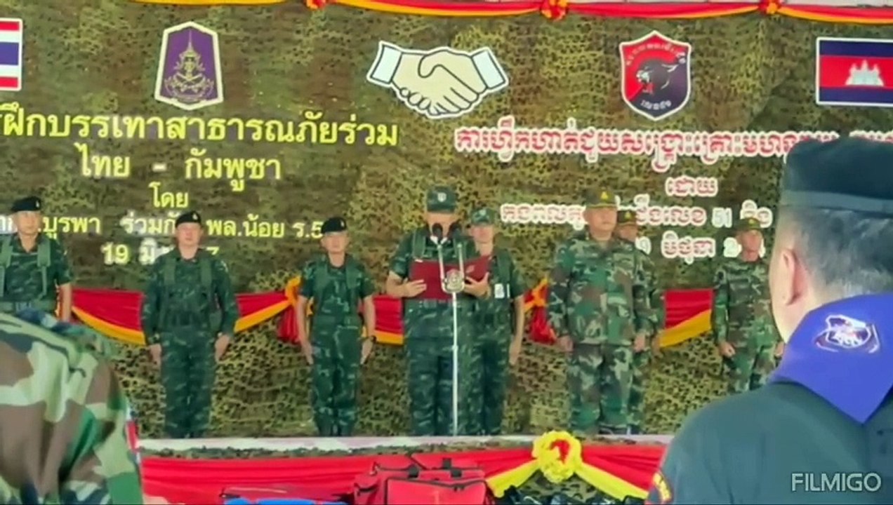กองกำลังบูรพา ร่วมกับกองพลน้อยทหารราบที่ 51 ของกัมพูชา ร่วมฝึกอบรมการบรรเทาสาธารณภัย
