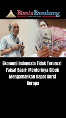 Ekonomi Indonesia Tidak Terurus! Faisal Basri: Menterinya Sibuk Mengamankan Dapat Kursi Berapa