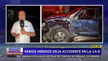 Brutal accidente vial deja varias personas heridas en Potrerillos, Cortés