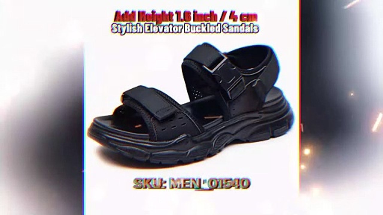 Stylish and Comfortable: Elevator Buckled Sandals
