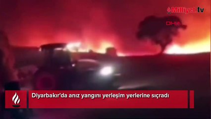Diyarbakır'da anız yangını yerleşim yerlerine sıçradı