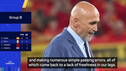 Spalletti says tired Italy players couldn't handle Spain