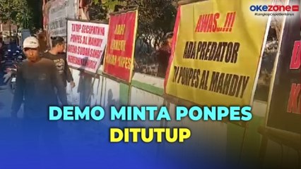 Dugaan Tindak Asusila ke Santriwati, Warga Gelar Demo di Ponpes Pagerwojo Sidoarjo