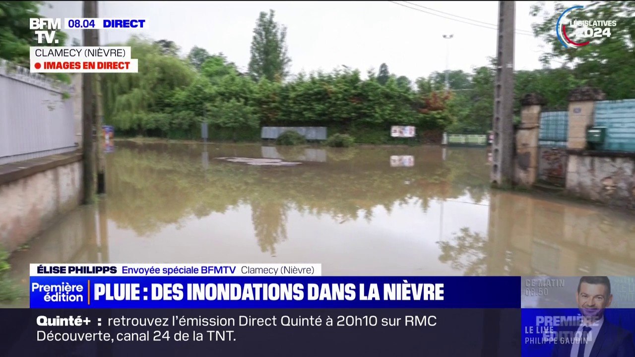 À cause des fortes pluies, la ville de Clamecy...