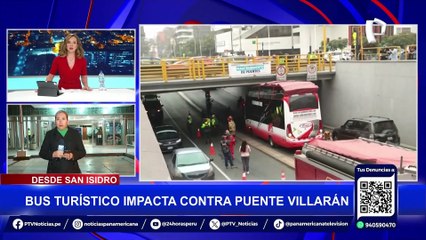 San Isidro: choque de bus turístico contra puente deja heridas a candidatas de certamen de belleza