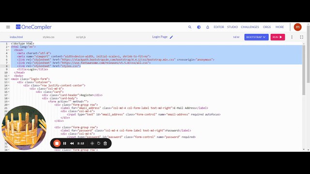 Creating a Login Page with Bootstrap and Font Awesome ‍
