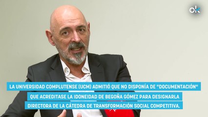 La Complutense admite que ni tenía el currículum de Begoña Gómez cuando le regaló la cátedra