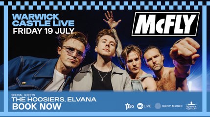 McFly to storm Warwick Castle for 21st birthday party gig