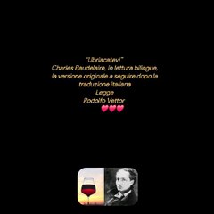 Ubriacatevi”  Charles Baudelaire, in lettura bilingue, la versione originale a seguire dopo la traduzione italianaLeggeRodolfo Vettor           ❤️❤️❤️