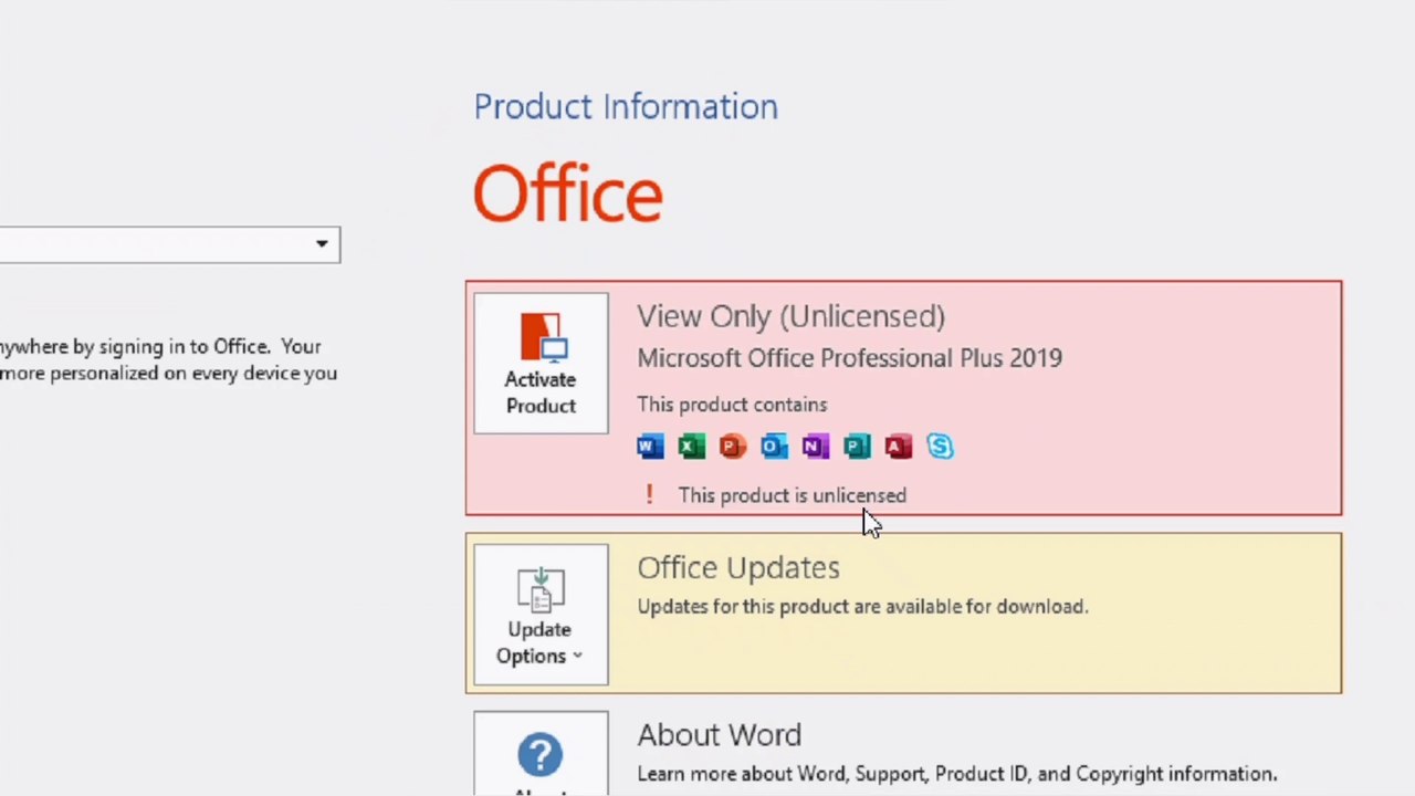 Ms Office 2019 activation process for free
