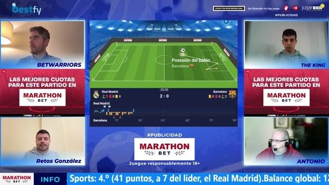 Real Madrid vs Barcelona. Ofrecido por Marathon