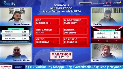 Jornada multi-partidos. Liga de Campeones. Ofrecido por MarathonBet