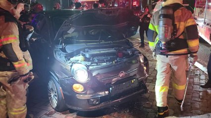 승용차가 가로수 들이받아 운전자 중상...'음주 감지' / YTN