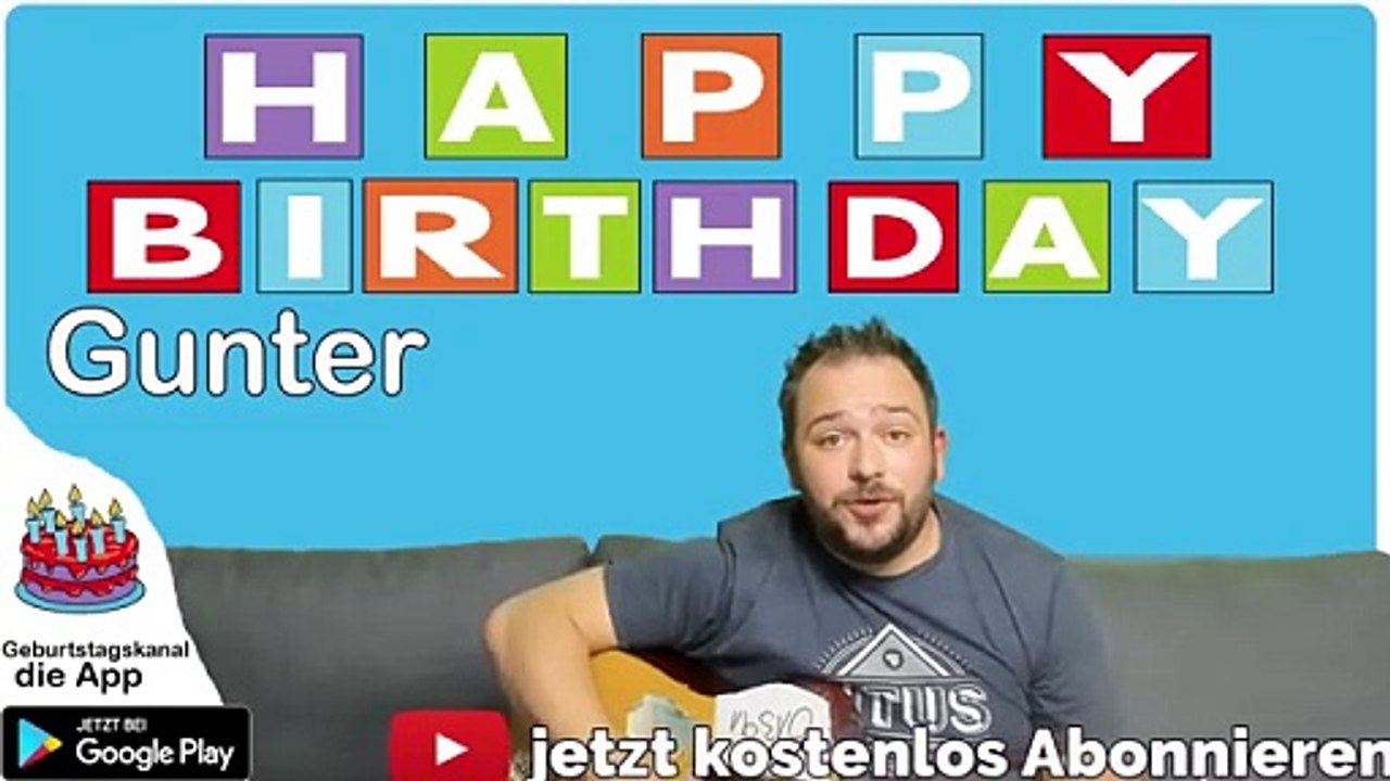 Happy Birthday, Gunter! Geburtstagsgrüße an Gunter
