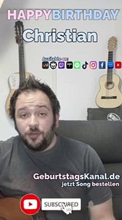 Happy Birthday, Christian! Geburtstagsgrüße an Christian
